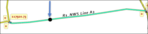 Línea de centro para dividir por medición