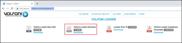 Descargar el software del cargador de Volfoni para Windows