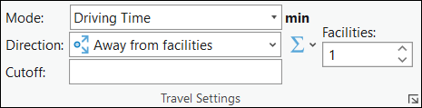 Sección Configuración de viaje