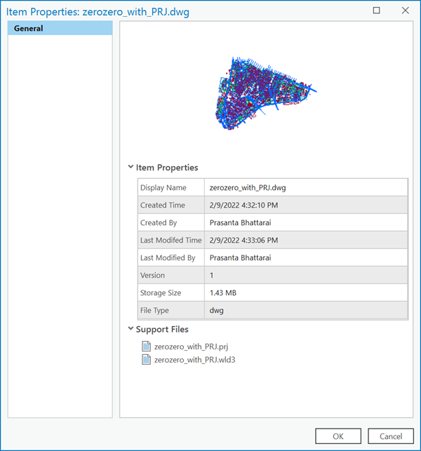 Cuadro de diálogo de propiedades del elemento de repositorio de BIM Cloud