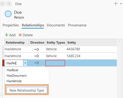 Cree un nuevo tipo de relación con el nombre proporcionado.