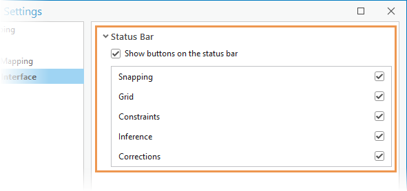 Configuración de la barra de estado