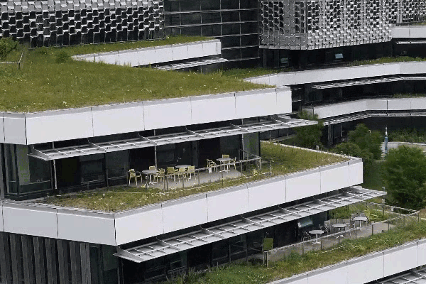 Edificio de splats gausianos