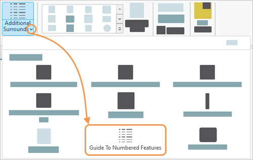 The Guide To Numbered Features surround element in the Additional Surrounds gallery