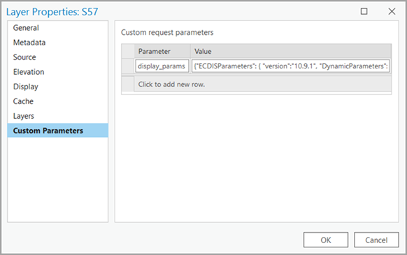 Custom parameters in the Layer Properties pane