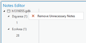 Notes Editor pane with the Remove Unnecessary Notes option