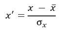 Ecuación de Puntuación Z
