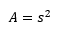 Área de una fórmula de cuadrado