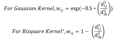 Ecuaciones de la función kernel