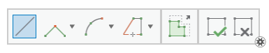 Barre d’outils de construction de segment