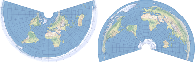 Exemple de projection conique équidistante