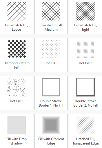 Un échantillon de 12 nouveaux symboles surfaciques