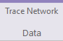 L’ensemble d’onglets contextuels Trace Network (Réseau de traces) et Data (Données)