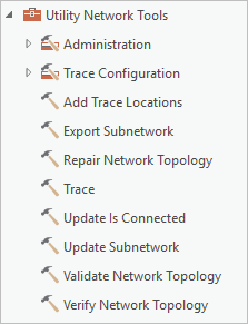 Boîte à outils Utility Network (Réseau de distribution)