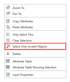 Select Only Invalid Objects (Sélectionner uniquement les objets non valides)