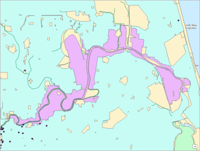 Zoom sur la couche PlanArea de la carte