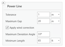 Options de sélection Ligne à haute tension