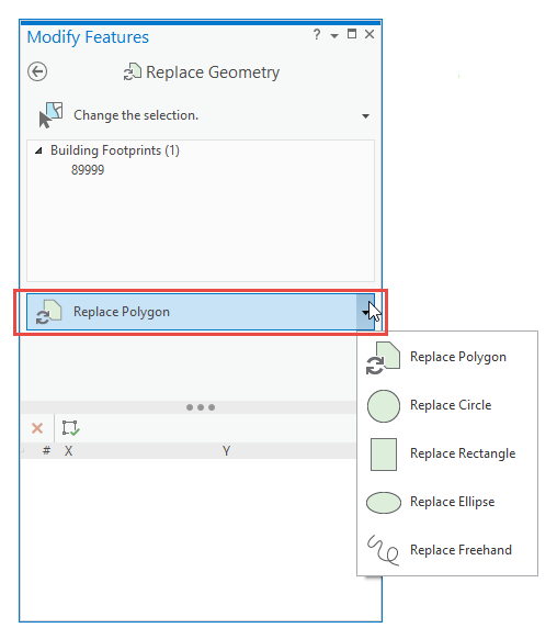 Replace Polygon (Remplacer le polygone)