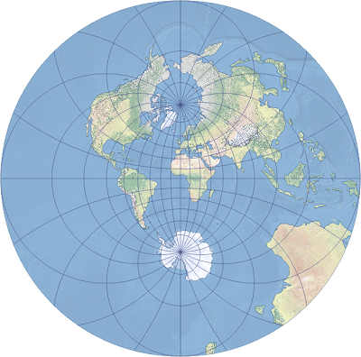 Exemple de projection stéréographique double