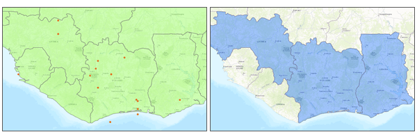 Polygones renvoyés avec entités ponctuelles