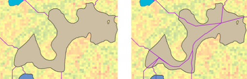 Chemins de connecteur dans une région