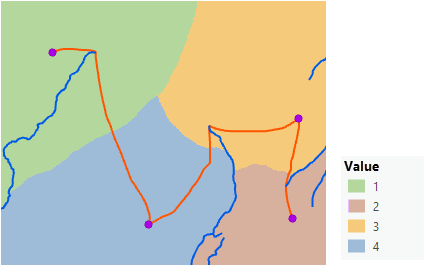 Carte d’un réseau optimal sur l’allocation de distance