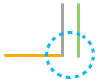 Pas arc pendant (avec sous-dépassement)