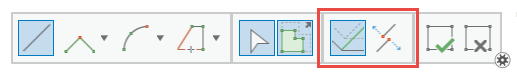 Barre d’outils de construction de segment