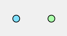 Exemple visuel de deux symboles de dictionnaire avec toutes les configurations désactivées sauf Remplissage