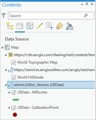 Published feature service, editor version