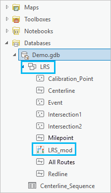 Catalog pane with LRS folder expanded