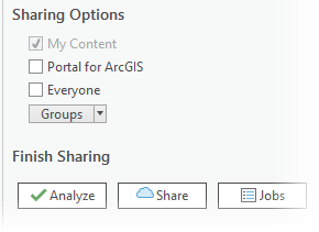Options de partage de l'outil web