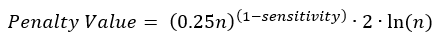 Formule de la sensibilité de la détection