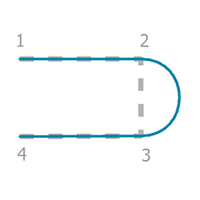 Guide de construction pour l’option de règle Half Circle Extended (Demi-cercle étendu)