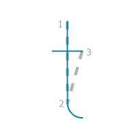 Guide de construction pour l’option de règle Perpendicular With Arc (Perpendiculaire avec arc)