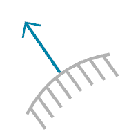 Exemple de l’option de règle Perpendicular Offset (Décalage perpendiculaire)