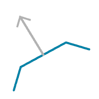 Exemple de l’option de règle Second Segment With Ticks (Deuxième segment avec croisillons)