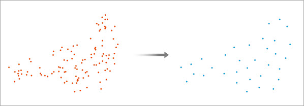 Affinage spatial des points en entrée