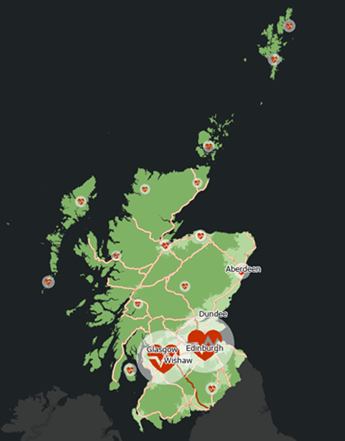 Carte de l’Écosse