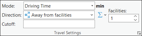 Section Travel Settings (Paramètres de déplacement)