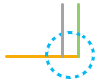 Pas arc pendant (avec dépassement)