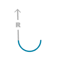 Exemple de l’option de règle Half Circle Second Segment (Deuxième segment du demi-cercle)