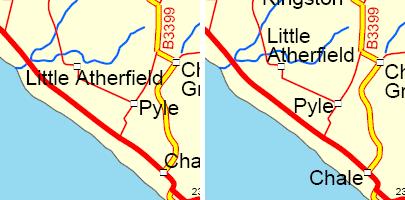 Utilisation de la pondération d’entités pour empêcher les étiquettes de chevaucher les routes