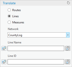 Boîte de dialogue Translate (Convertir) avec des lignes sélectionnées