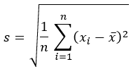 Formule de l’écart type