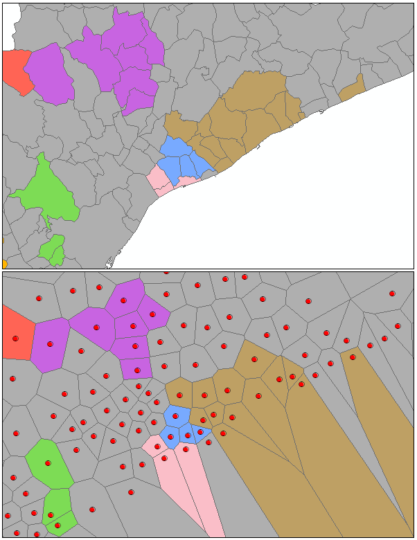 Exemple de triangulation de Delaunay