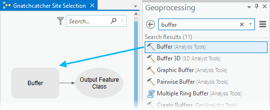 Ajouter des outils de géotraitement à un modèle.