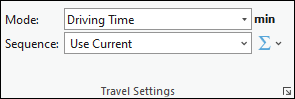 Section Travel Settings (Paramètres de déplacement)