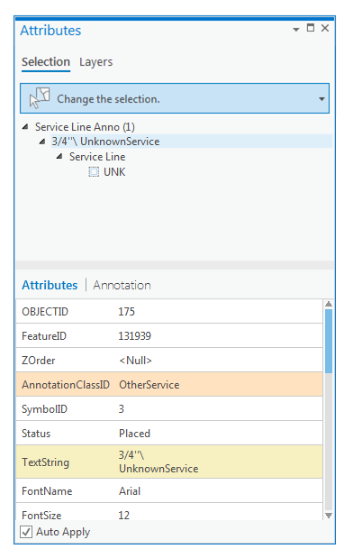 Onglet Attributes (Attributs)