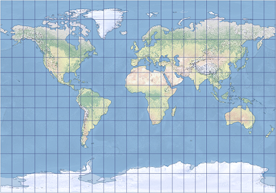 Exemple de projection pseudo-cylindrique